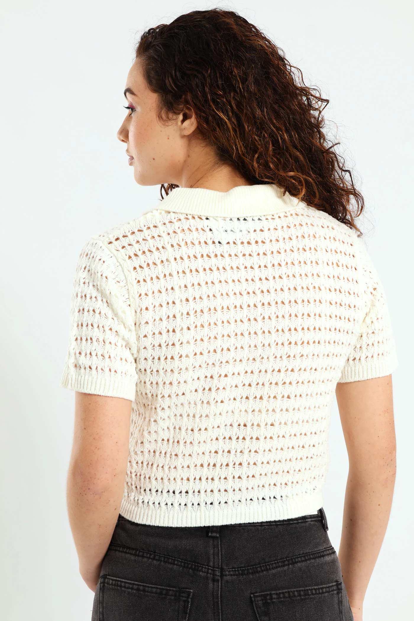 Loose Knit Golfer - Off White - Image 4