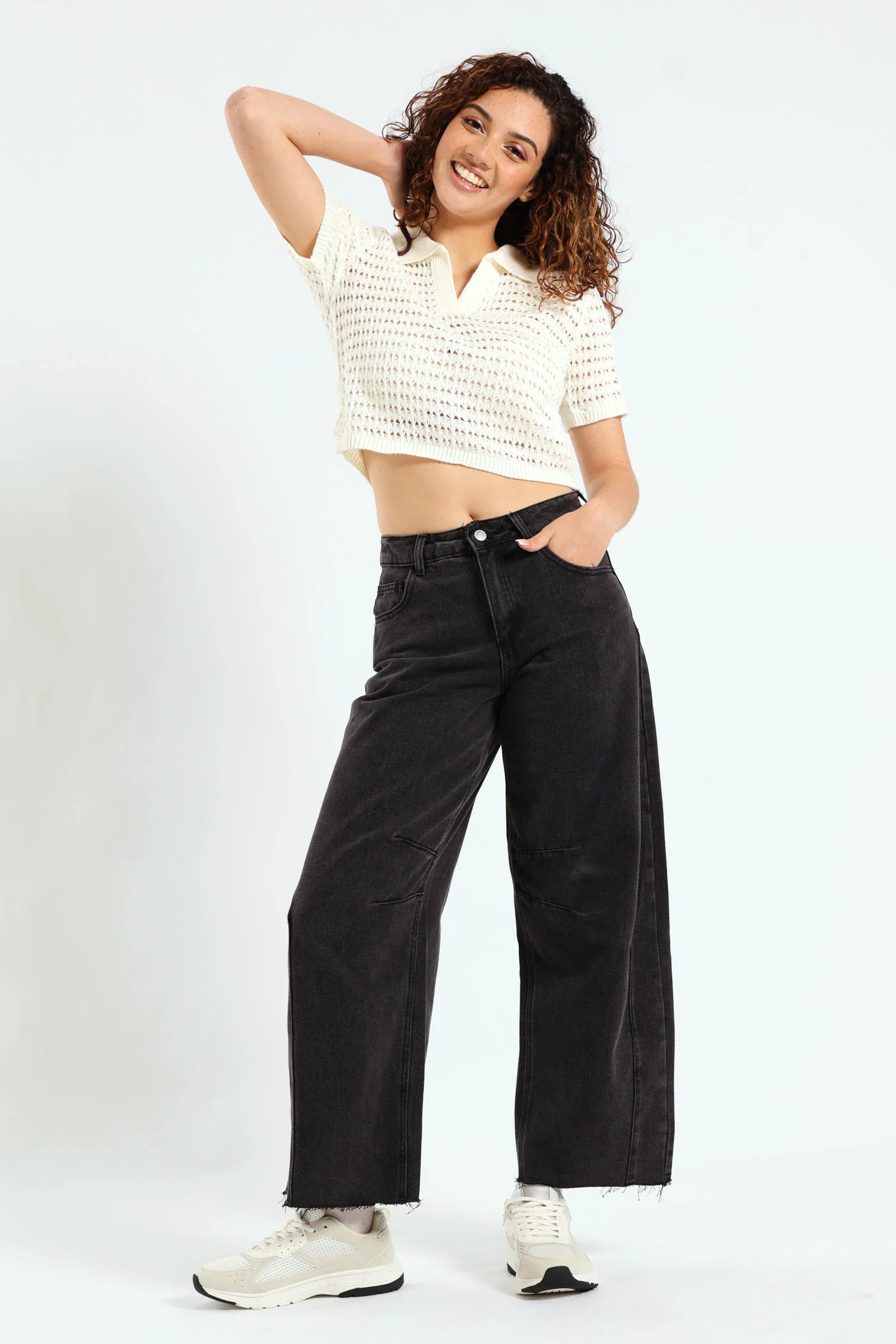 Loose Knit Golfer - Off White - Image 5