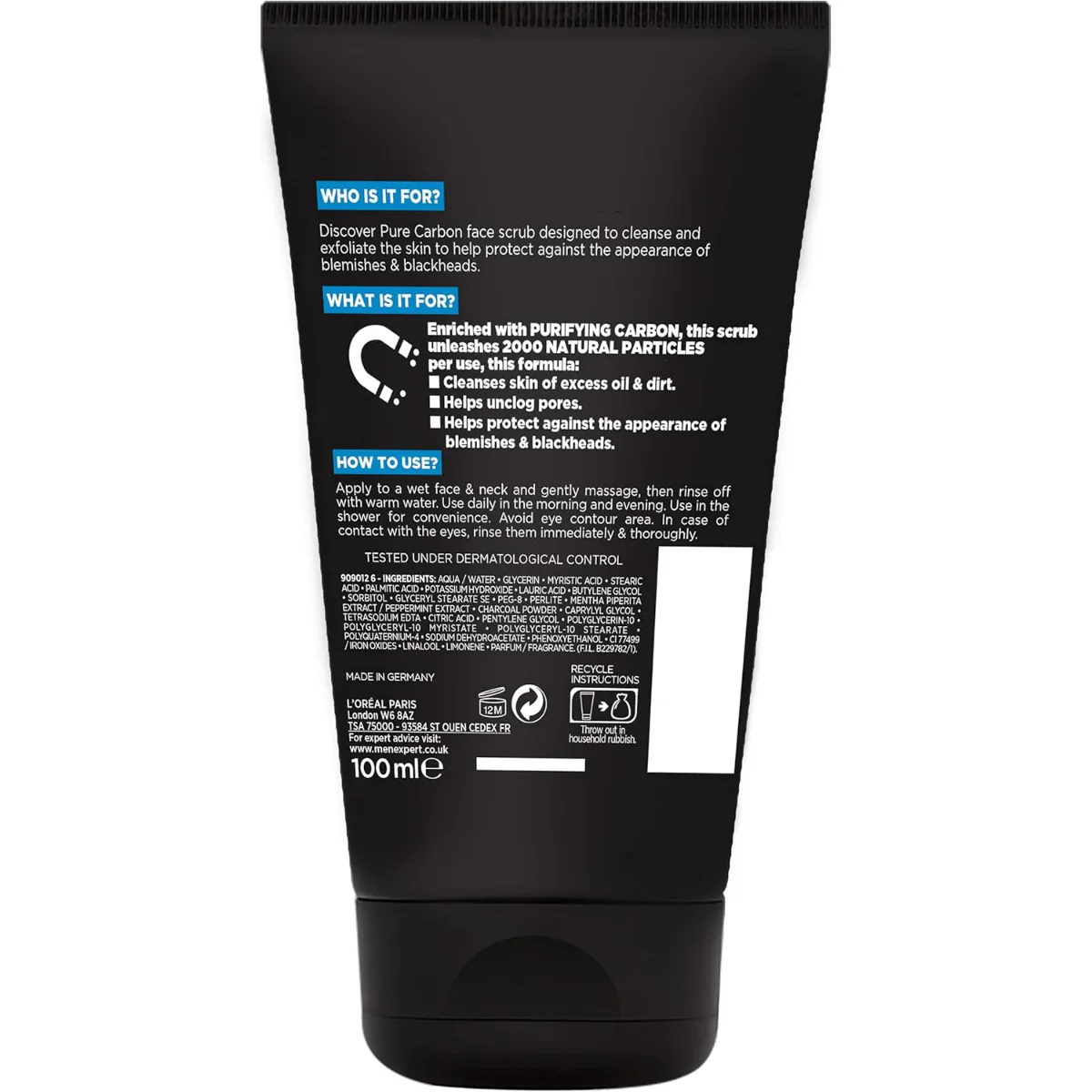 LOreal Men Expert Pure Charcoal Face Scrub - Image 3
