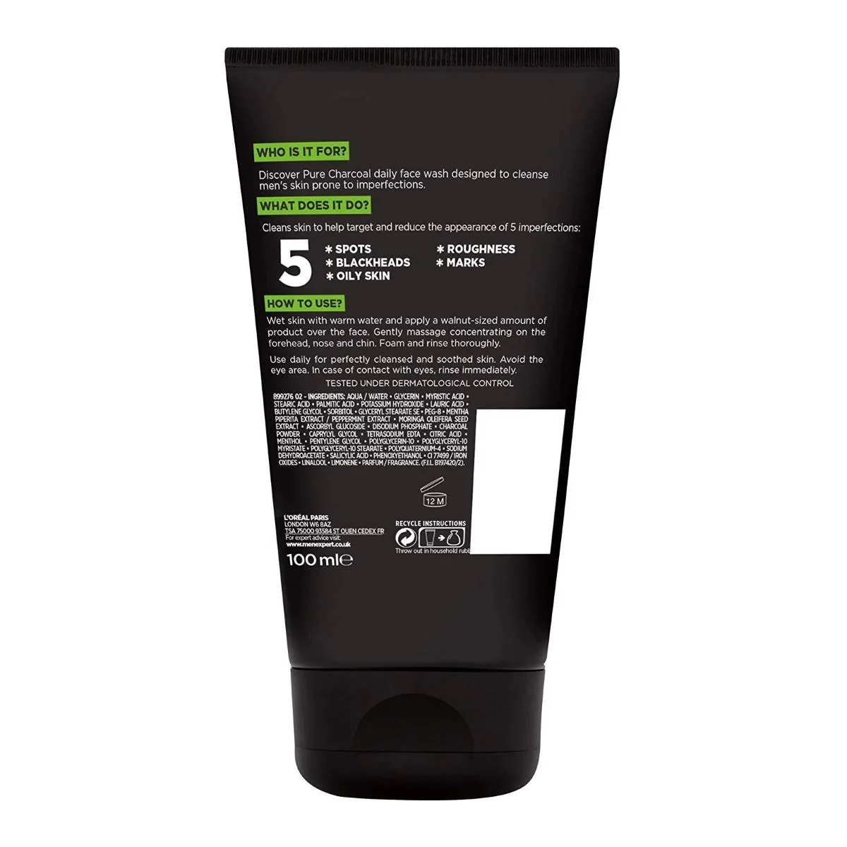 Men Expert Pure Charcoal Face Wash - Image 2