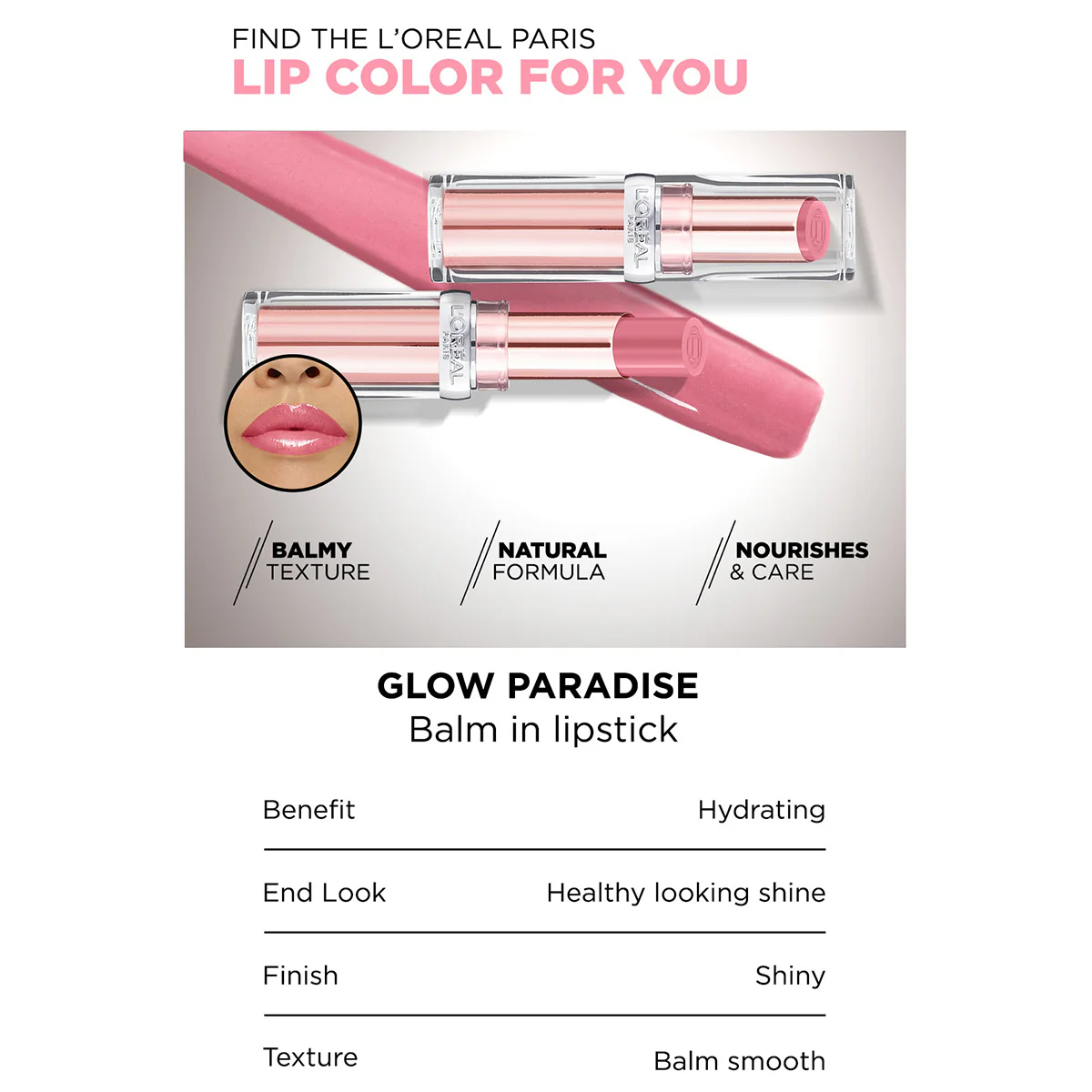 Loreal Paradise Glow Balm Lipstick - Image 3