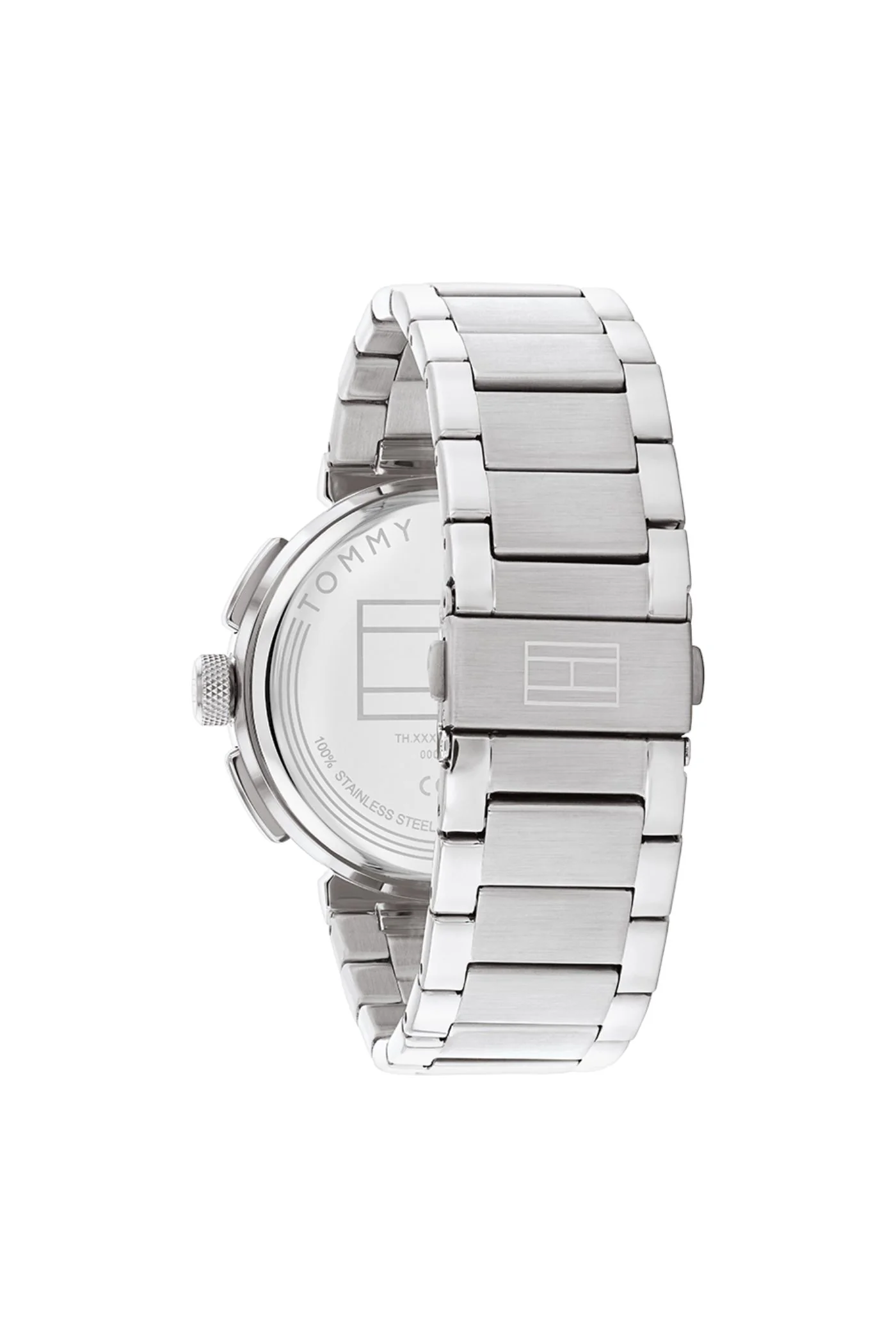 Lorenzo Black Dial Stainless Steel Watch - Silver - Image 4