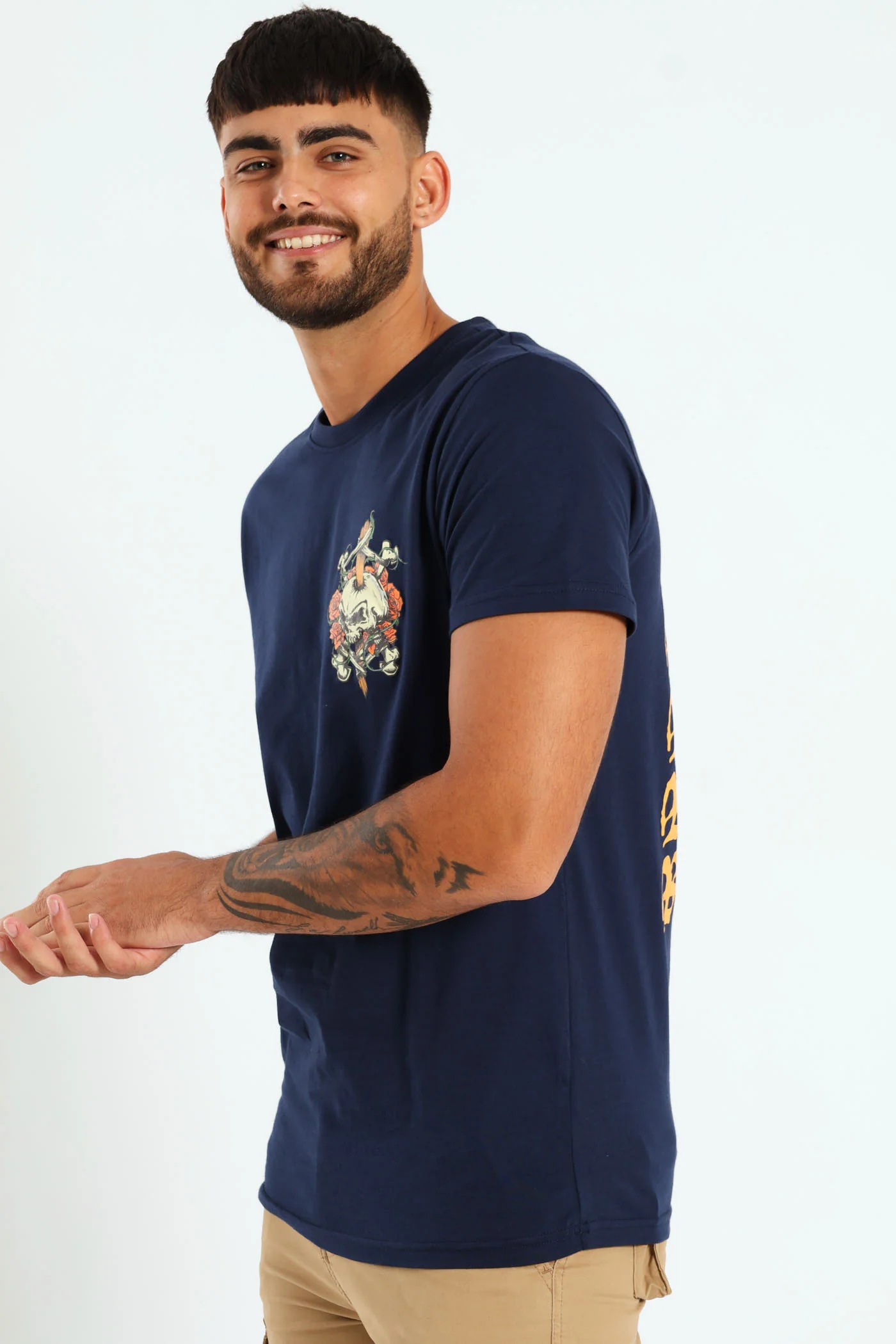 Love & Honour Tee - Navy - Image 3