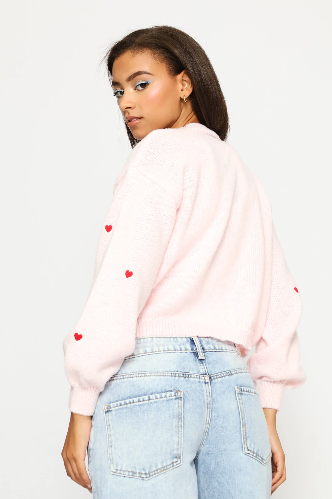 Love Day Open Cardigan - Pink - Image 4