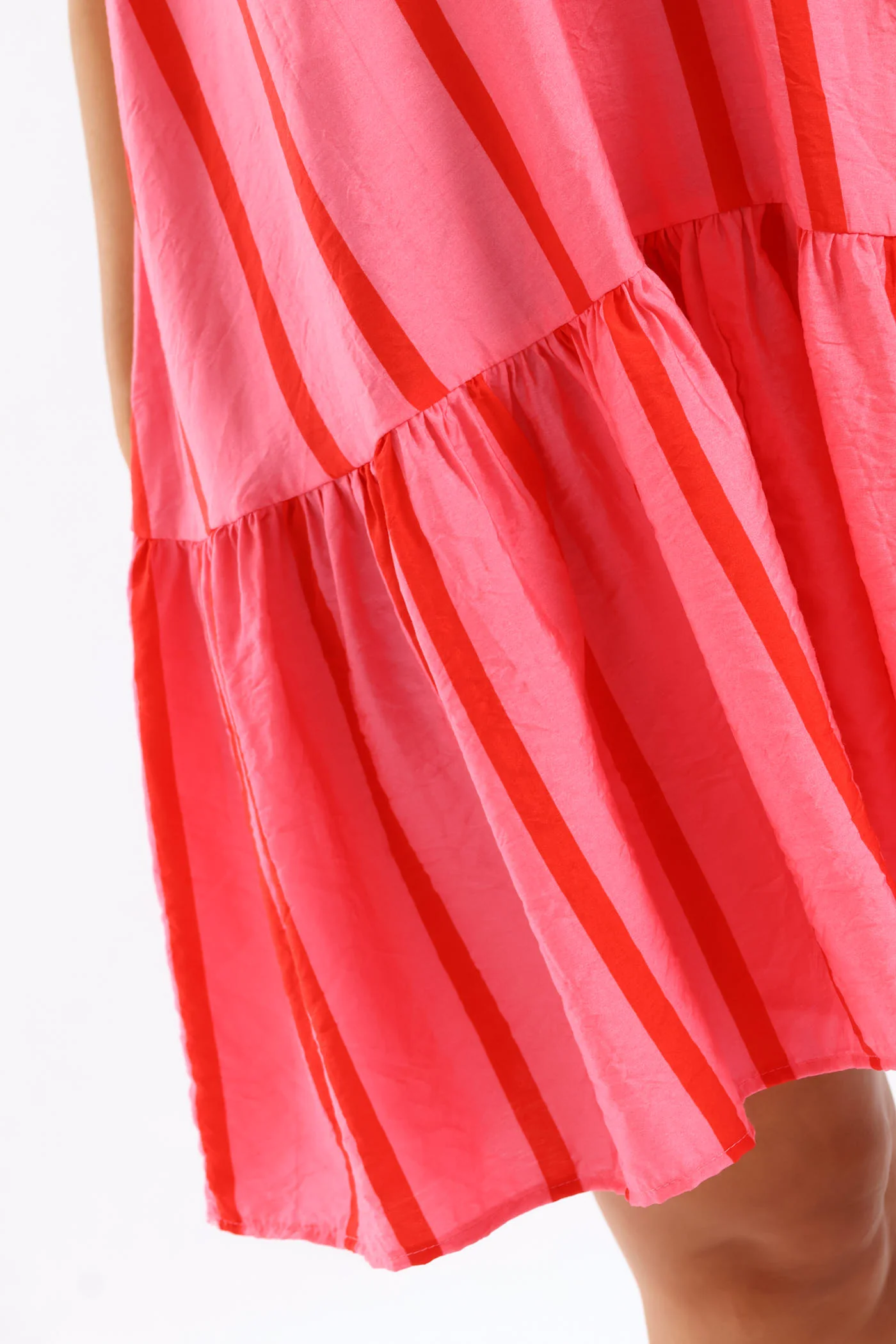 Love Stripe Drop Waist Boxy Dress - Pink - Image 5