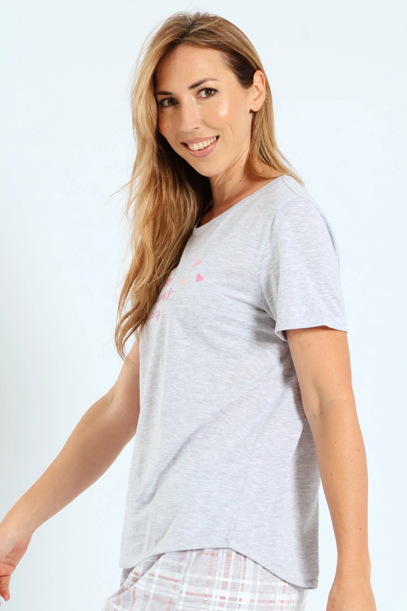 Love Wins Screen Print Tee - Grey Melange - Image 3