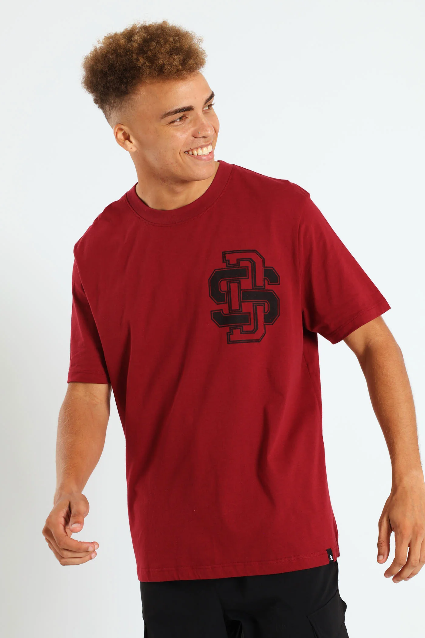 Loyalty Back & Front Print Tee - Dark Red - Image 3