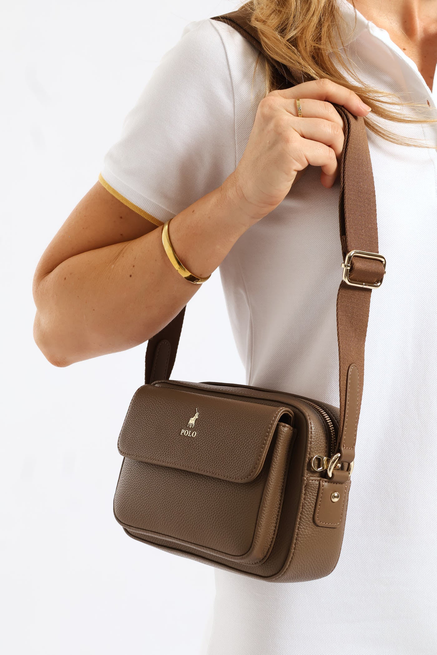 Lyon Camera Bag With Flap - Taupe - Image 2