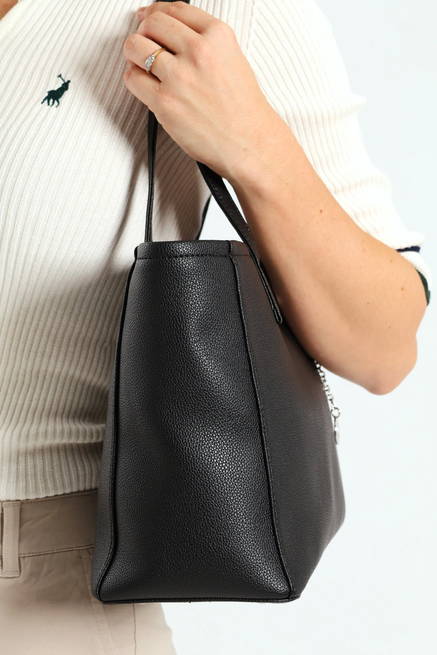 Lyon Medium Market Tote Bag - Black - Image 4
