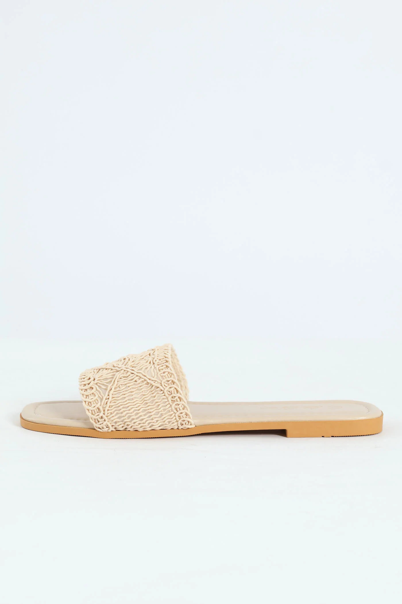 Macrame Single Band Sandal - Off White - Image 4