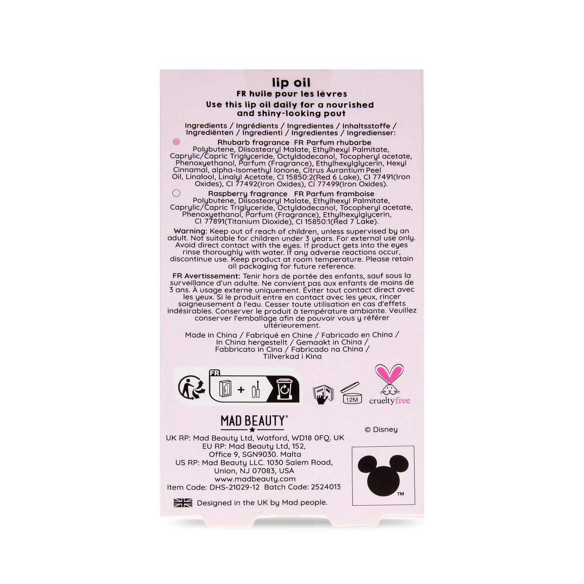Disney I Heart Stitch Lip Oil Duo - Rhubarb & Raspberry - Image 7