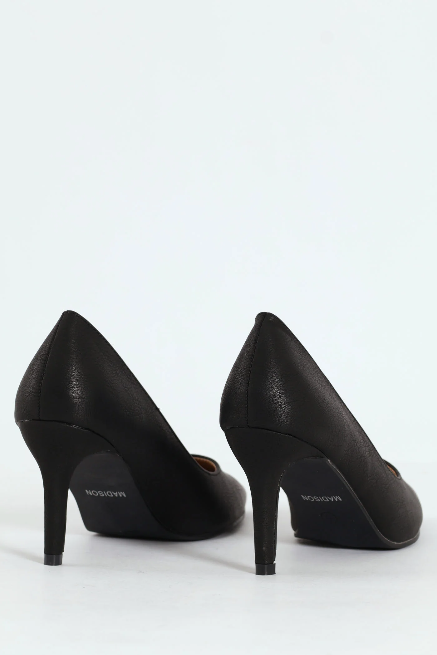 Madison Pointed Toe Stiletto Court Heel - Black - Image 2