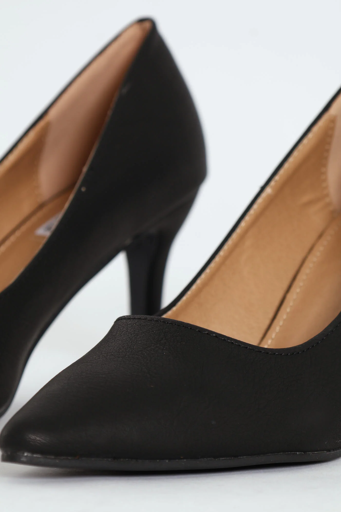 Madison Pointed Toe Stiletto Court Heel - Black - Image 3