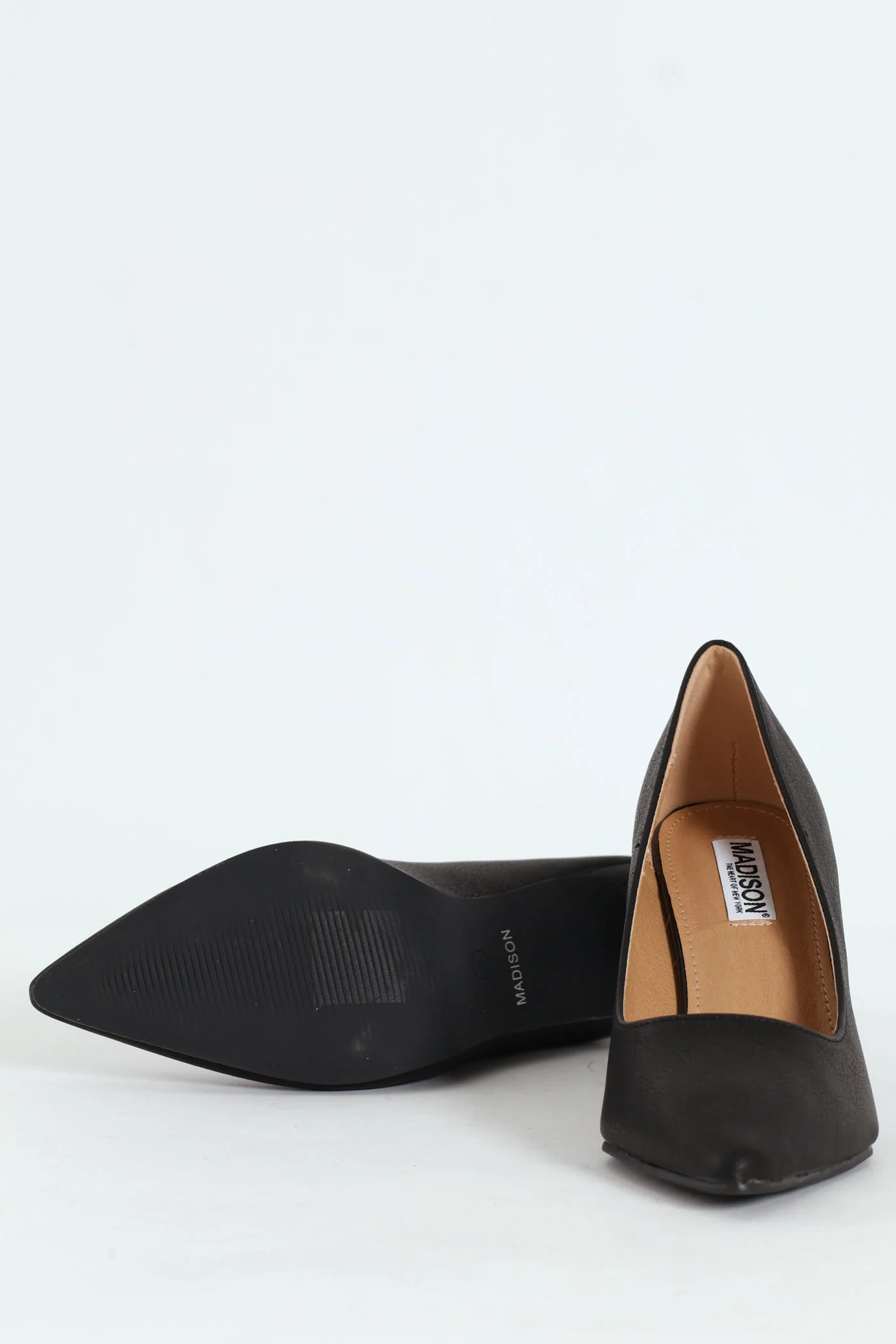 Madison Pointed Toe Stiletto Court Heel - Black - Image 5
