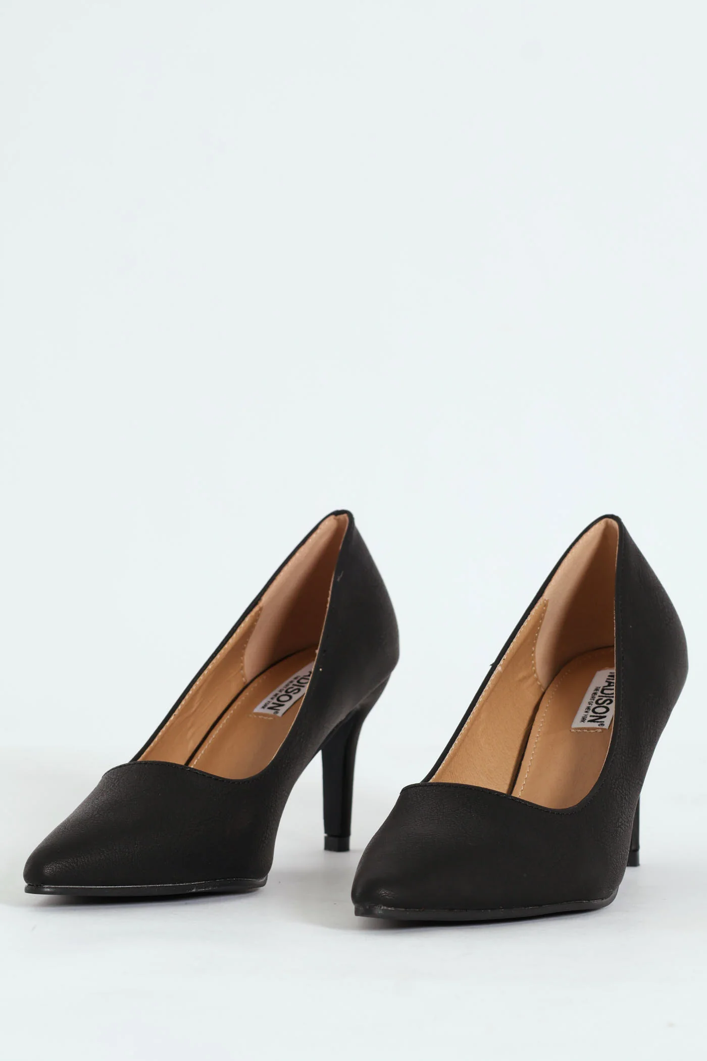 Madison Pointed Toe Stiletto Court Heel - Black - Image 6