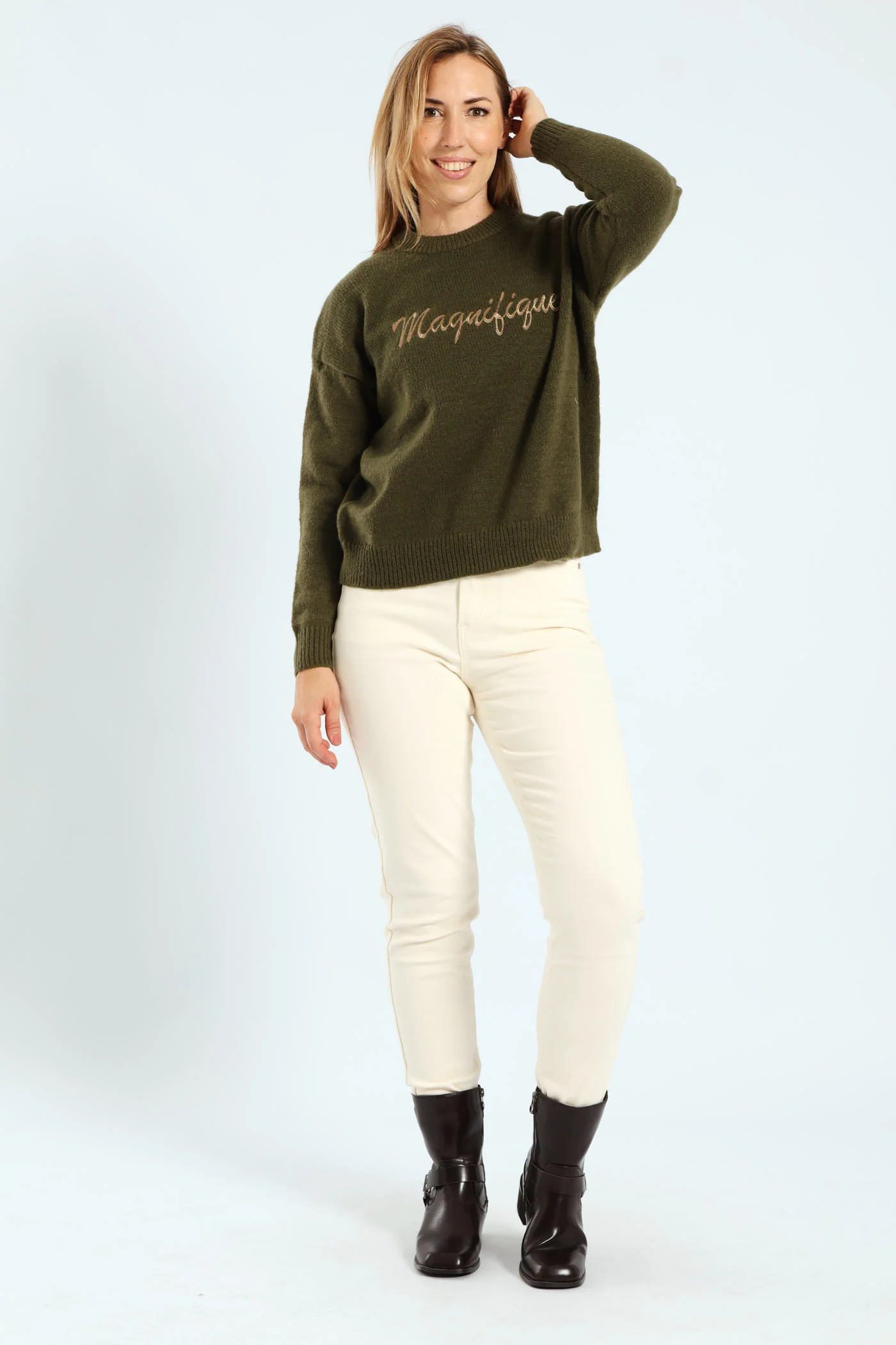 Magnifique Embroidered Pullover - Fatigue - Image 5