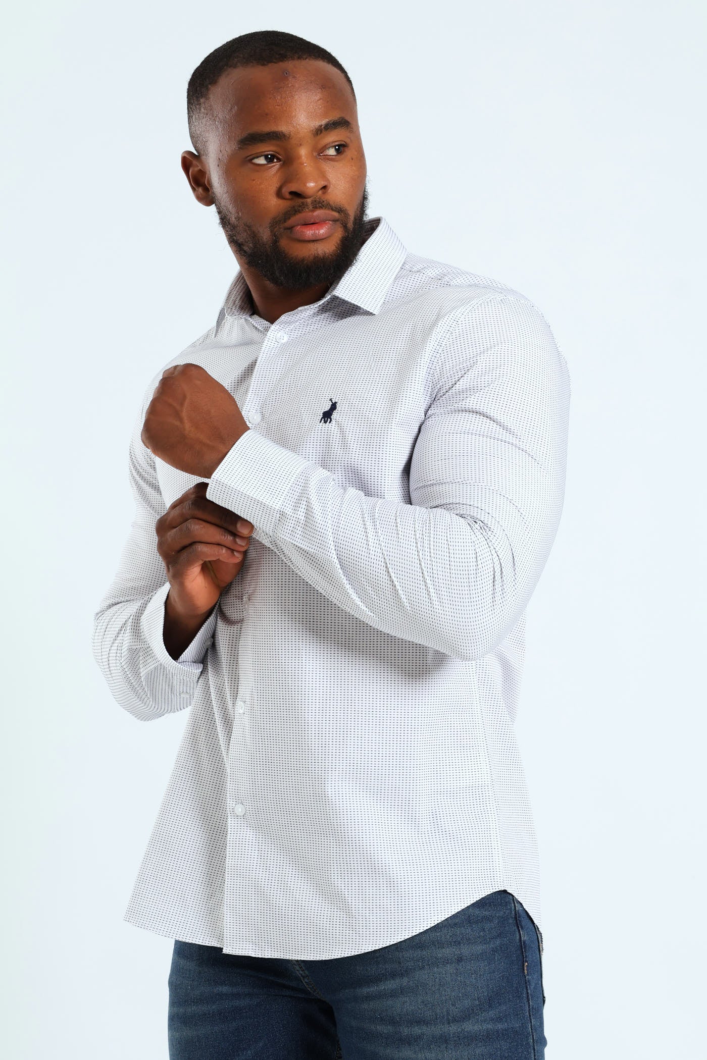 Mahan Long Sleeve Shirt - Blue - Image 4