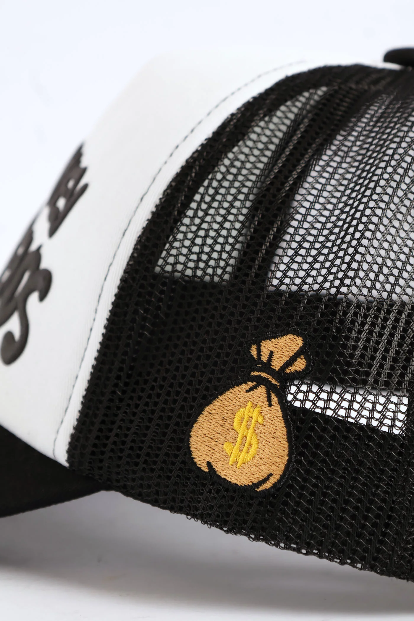 Make Money Not Friends Cap - Black/White - Image 2
