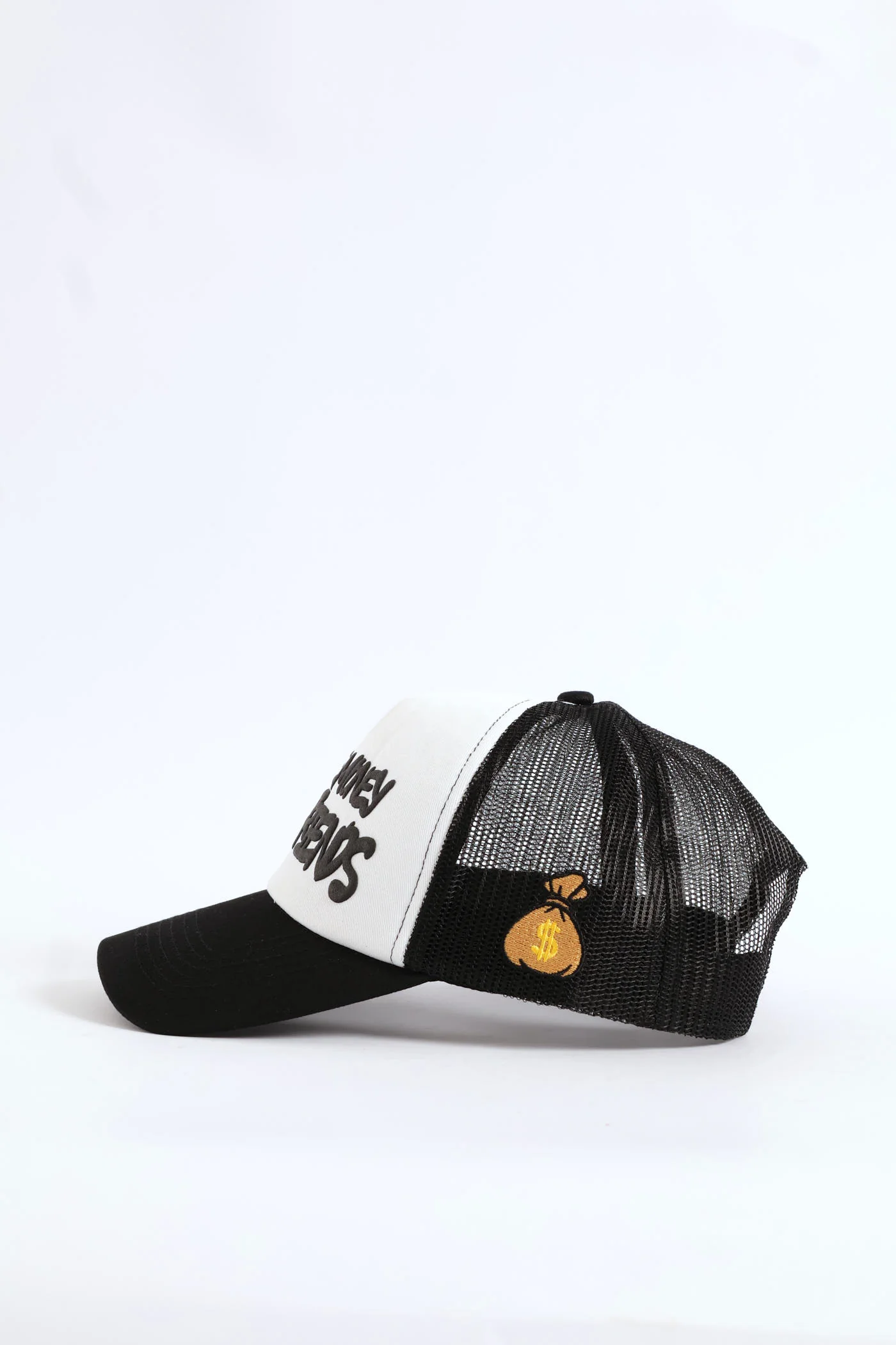 Make Money Not Friends Cap - Black/White - Image 3