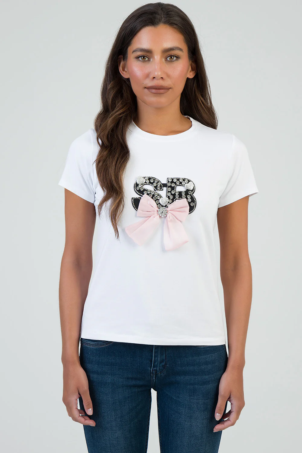 Make Your Move Logo & Pink Bow Regular T-Shirt - White - Image 4