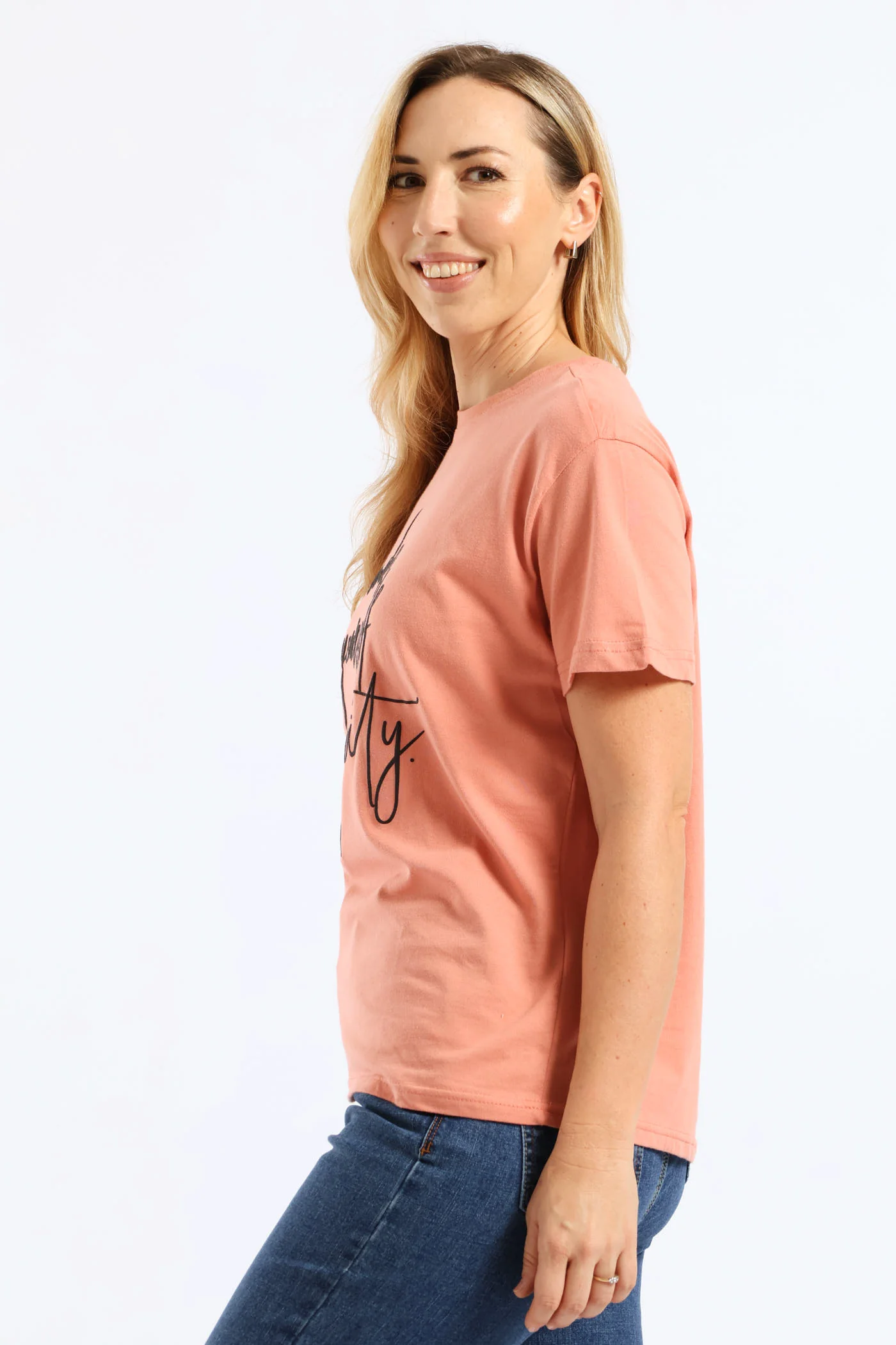 Make Yourself A Priority Tee - Rose - Image 4