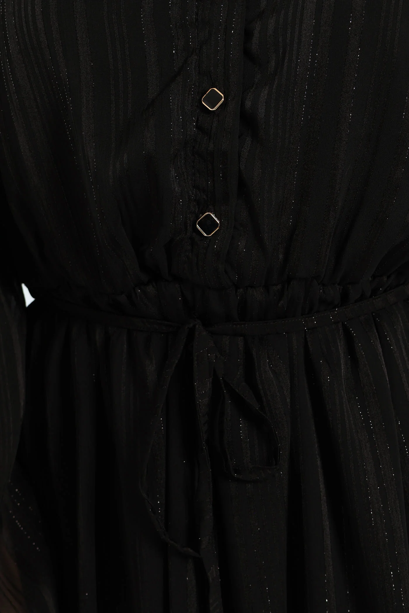 Mandarin Collar Frill Hem Tea Dress - Image 6
