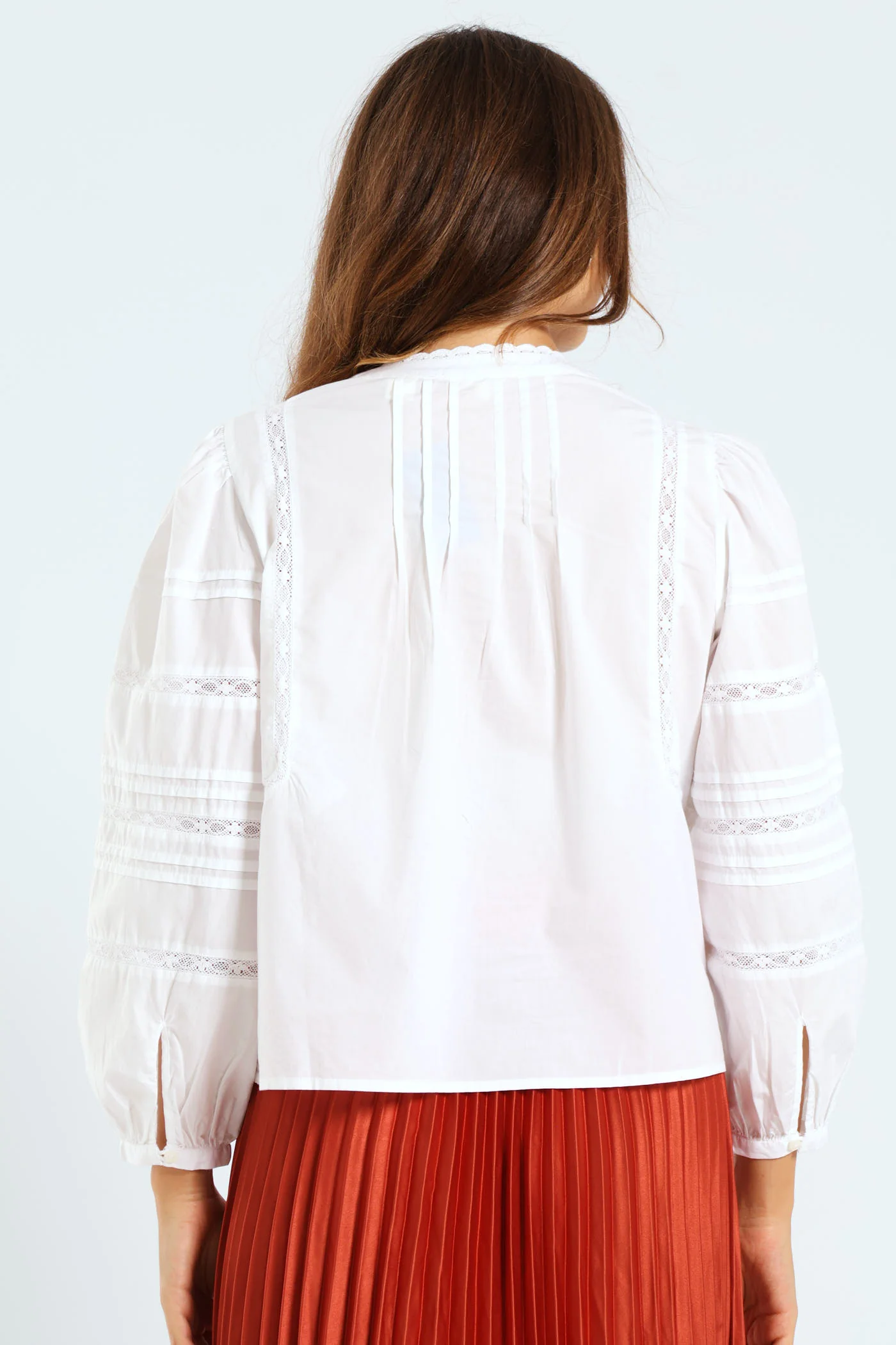 Mandy Long Sleeve Blouse - Bright White - Image 3