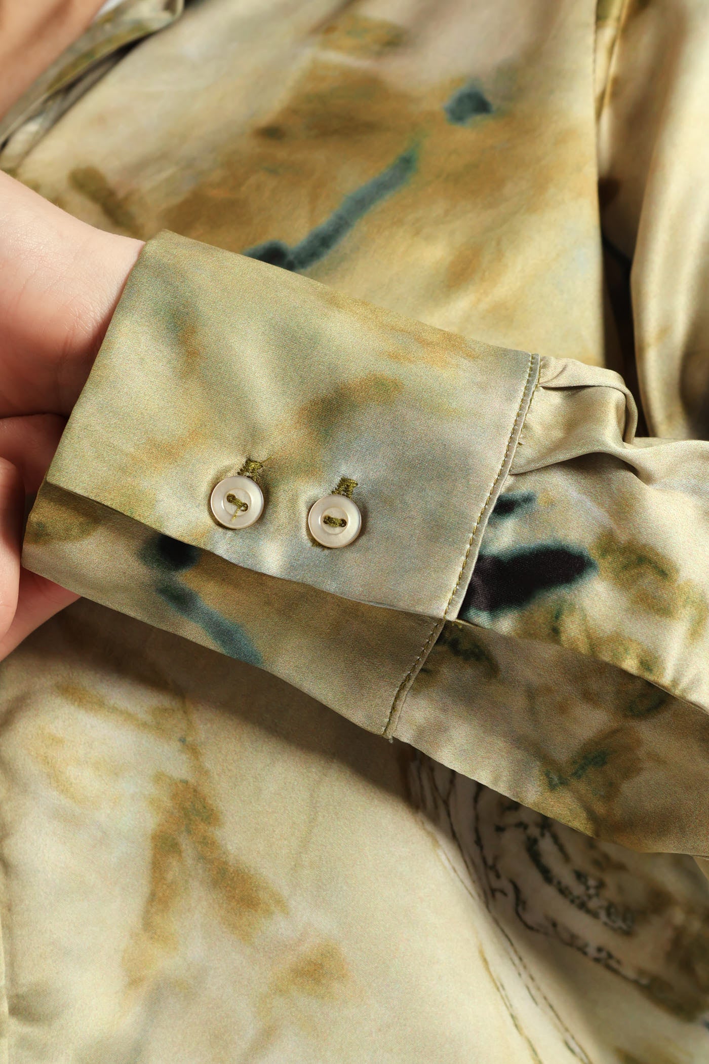 Marble Satin Shirt - Abstract Marble - Image 4