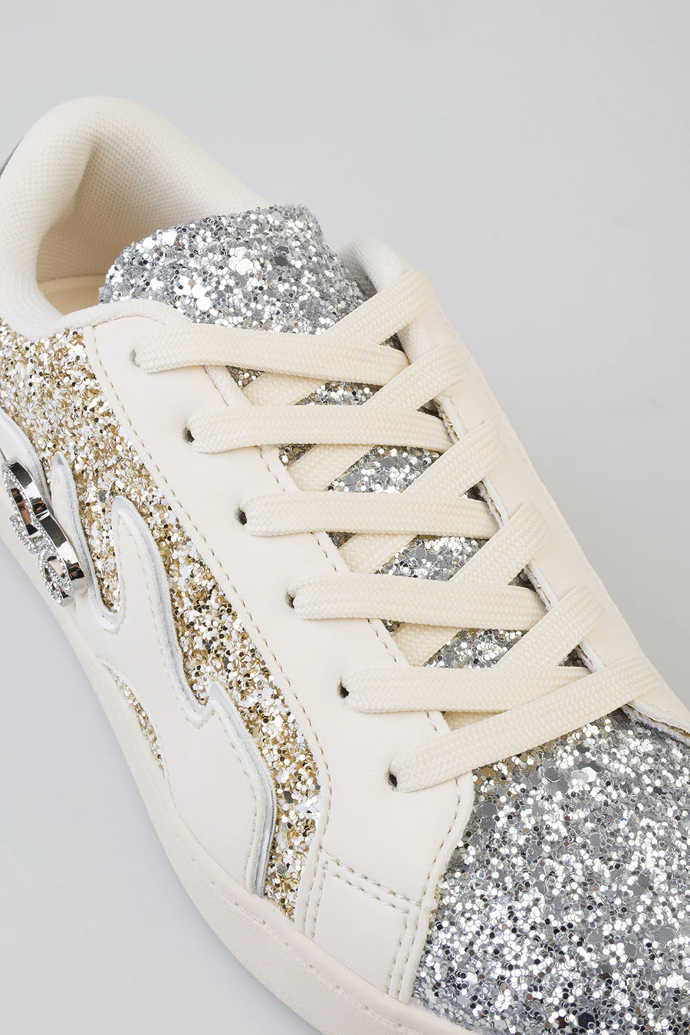 Marguerite Bling Detail Sneaker - Cream - Image 3