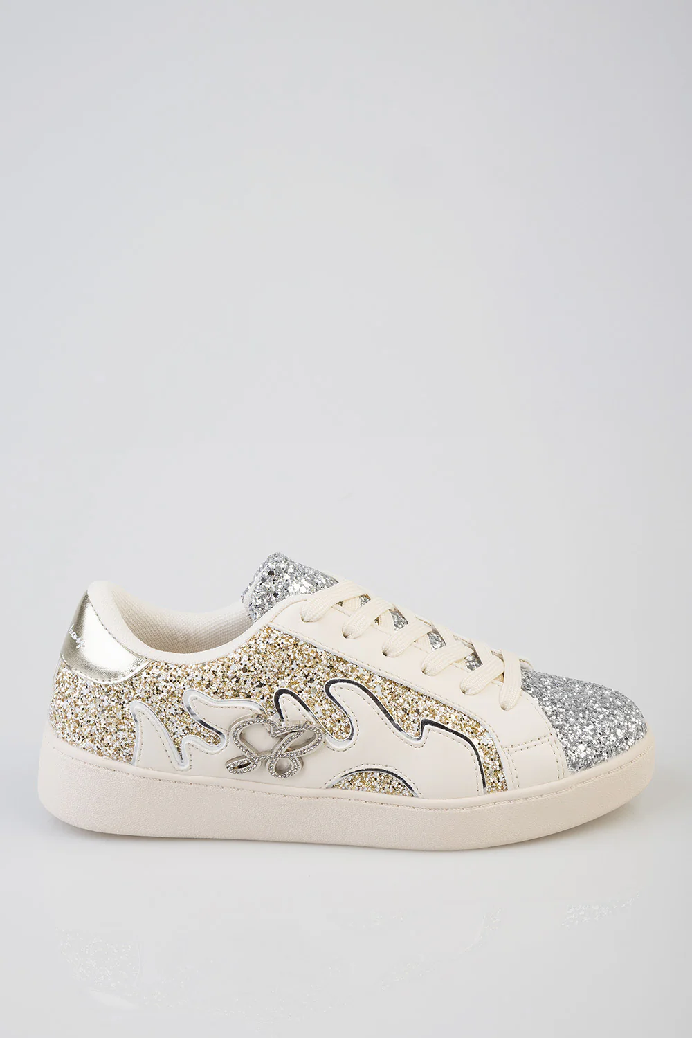 Marguerite Bling Detail Sneaker - Cream - Image 4