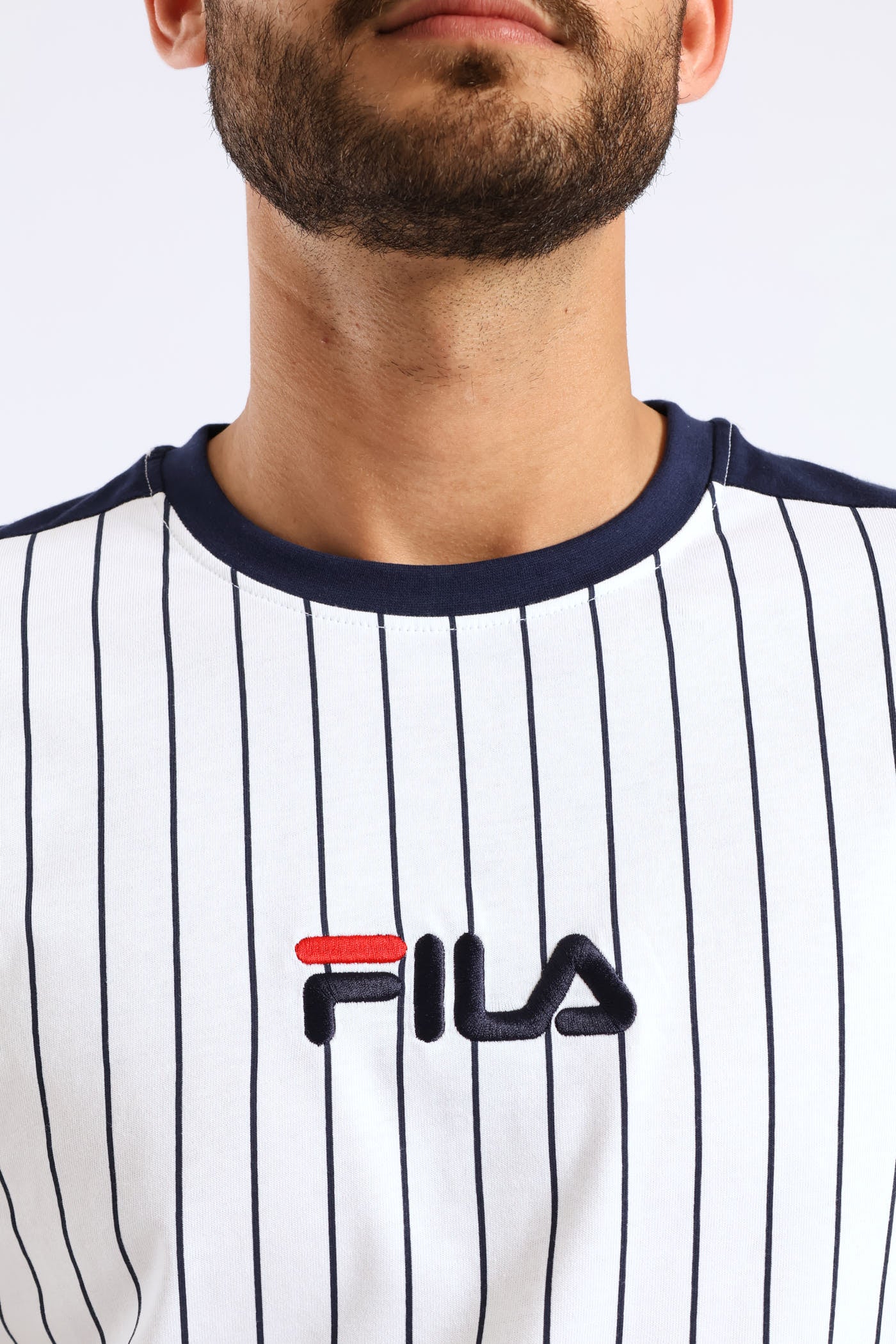 Marina T-Shirt - White/Navy - Image 5