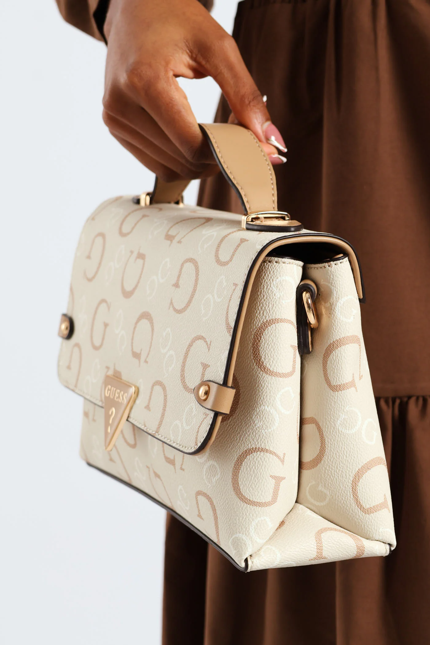 Marlena Top Handle Crossbody Bag - Caramel - Image 3