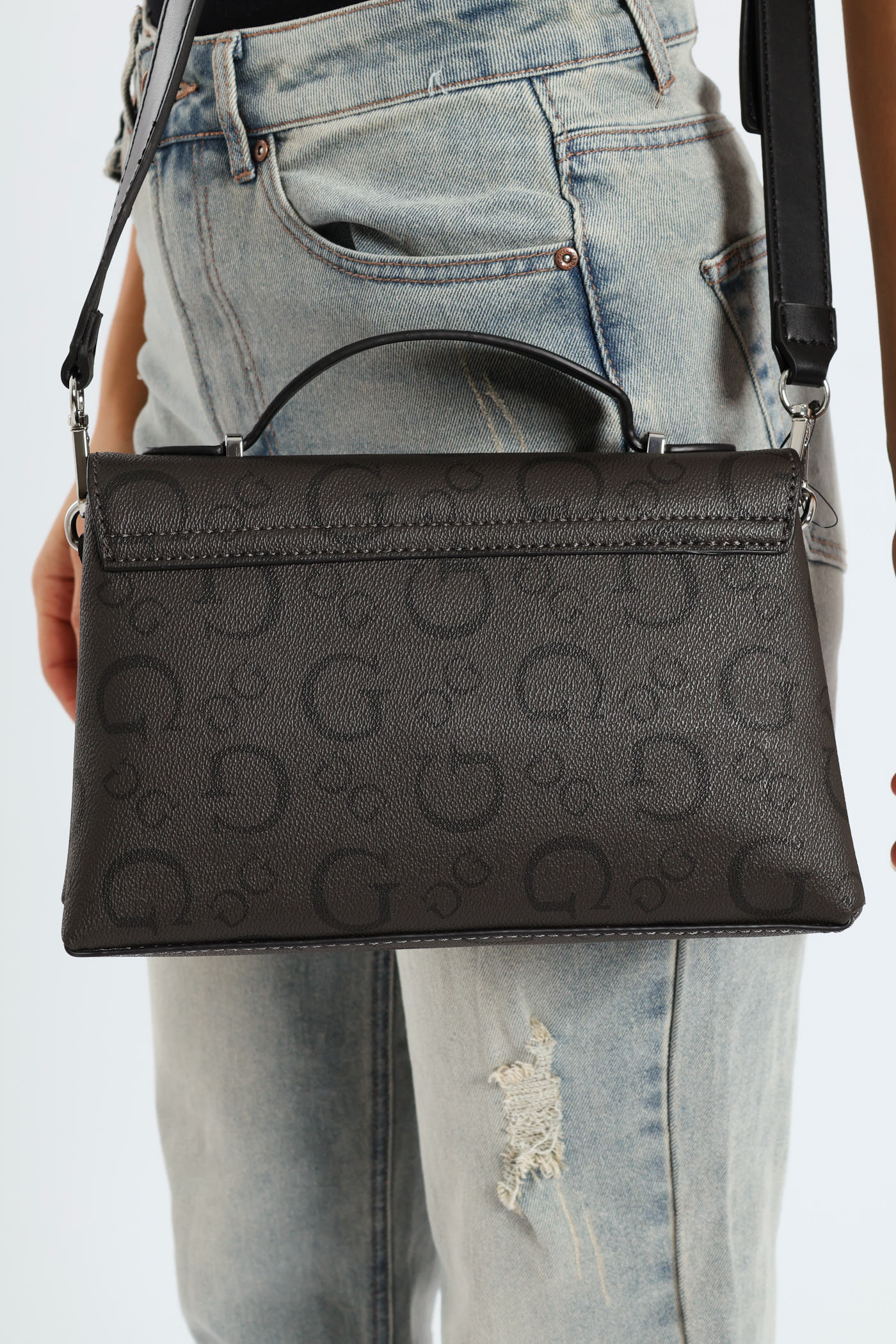 Marlena Top Handle Crossbody Bag - Charcoal - Image 3