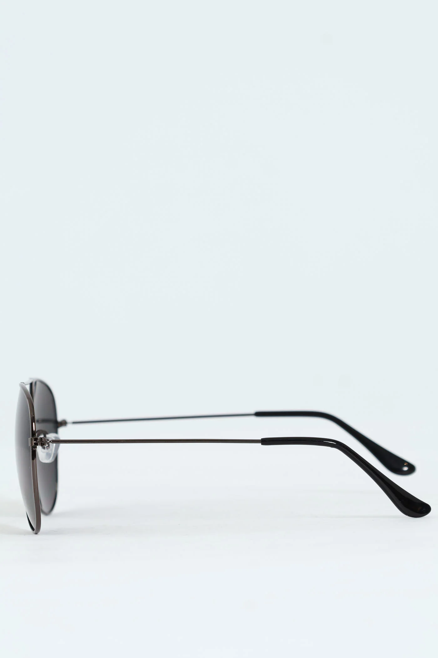 Matte Metal Aviator Sunglasses - Gunmetal - Image 2