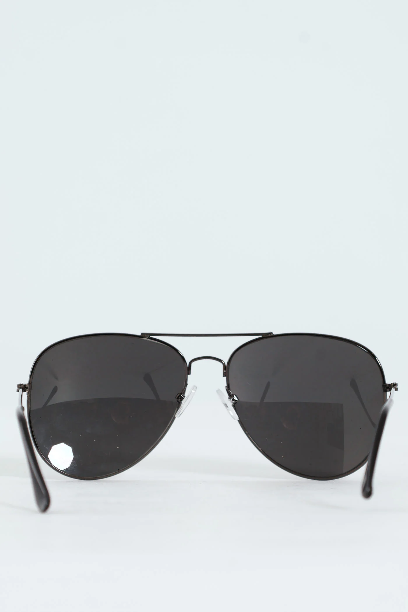Matte Metal Aviator Sunglasses - Gunmetal - Image 3