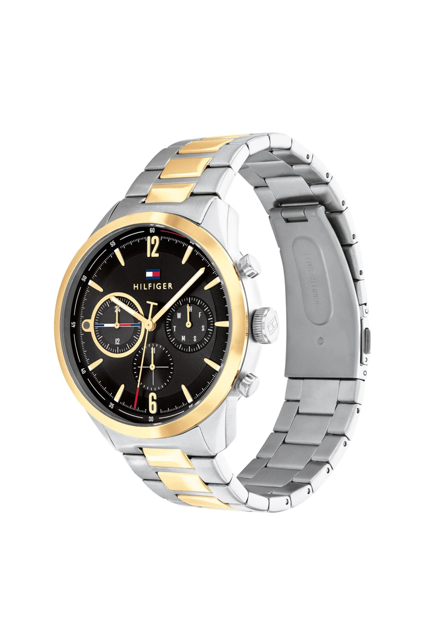 Matthew Two Tone Mens Quartz Stainless Steel Watch - Black - Image 3