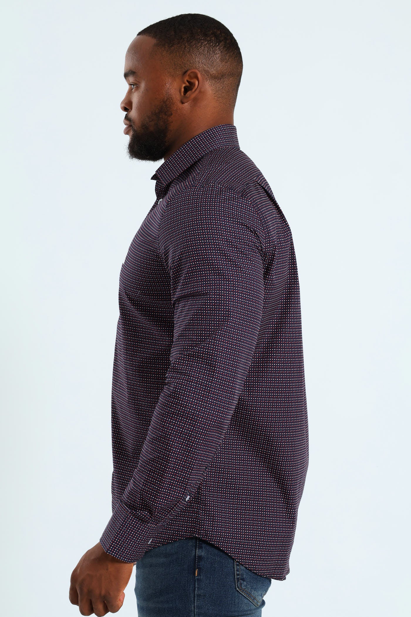 Maxim Long Sleeve Shirt - Navy - Image 3