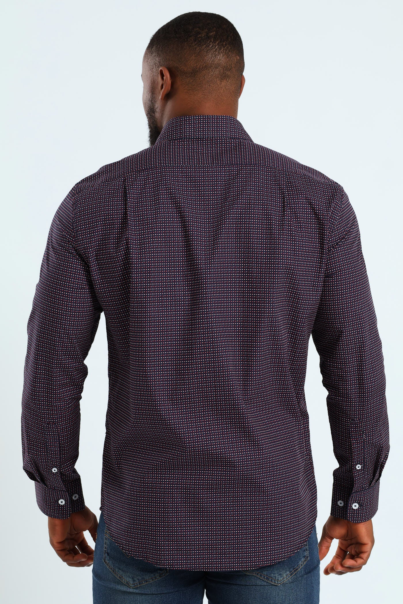 Maxim Long Sleeve Shirt - Navy - Image 4