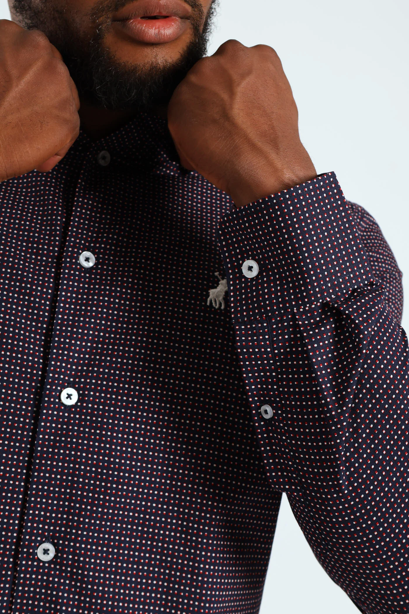 Maxim Long Sleeve Shirt - Navy - Image 5