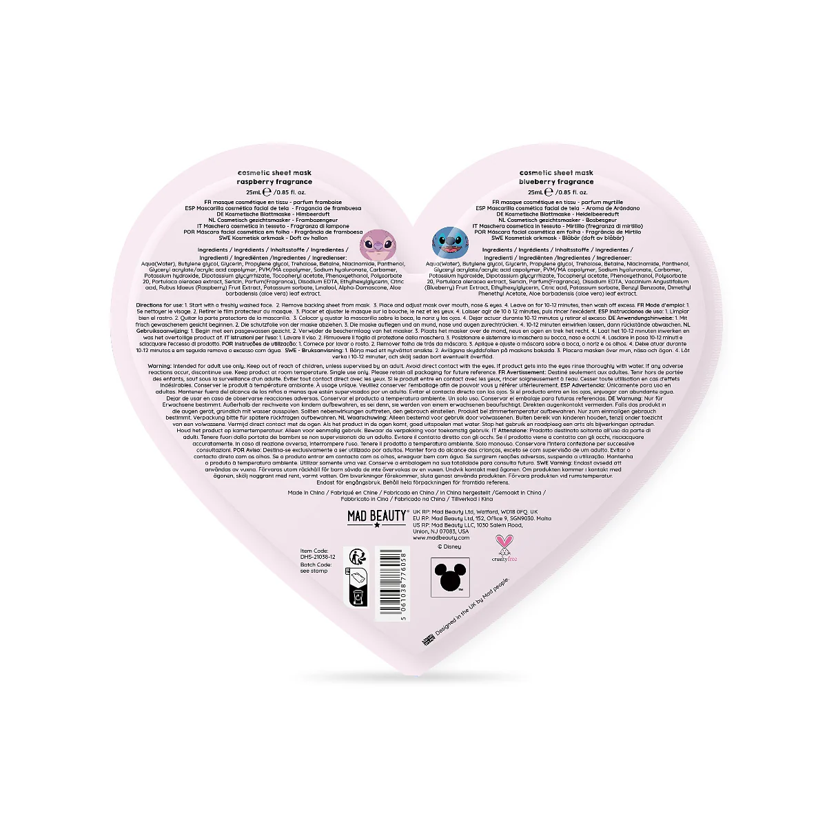 Disney I Heart Stitch Sheet Mask Duo -Tear & Share - Image 4