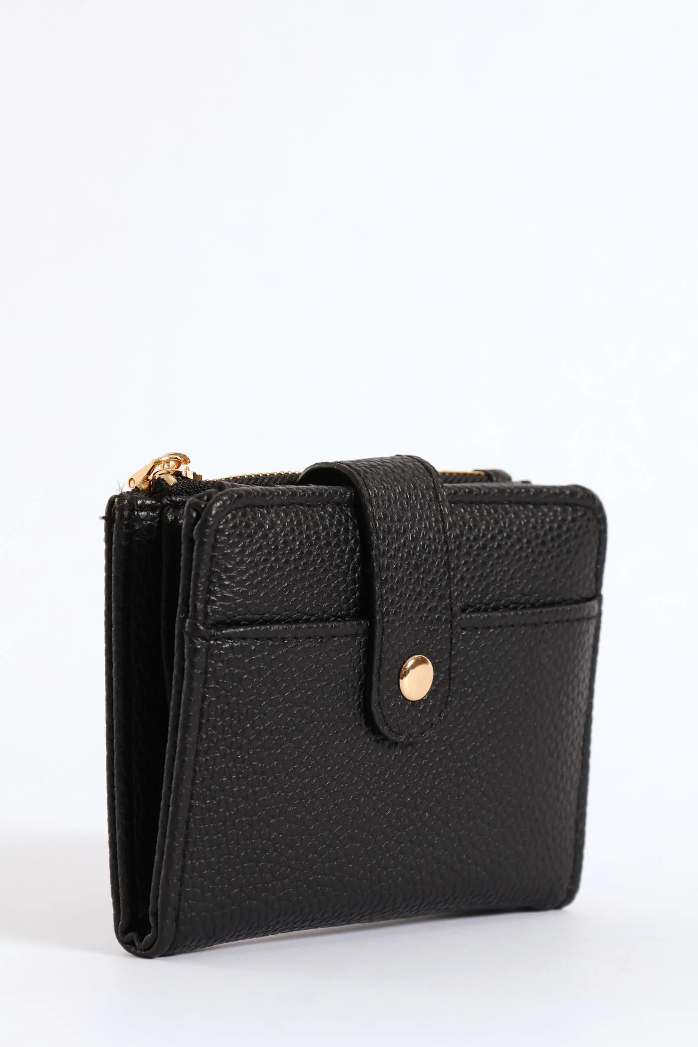 Medium Bifold Flap Purse - Black - Image 2