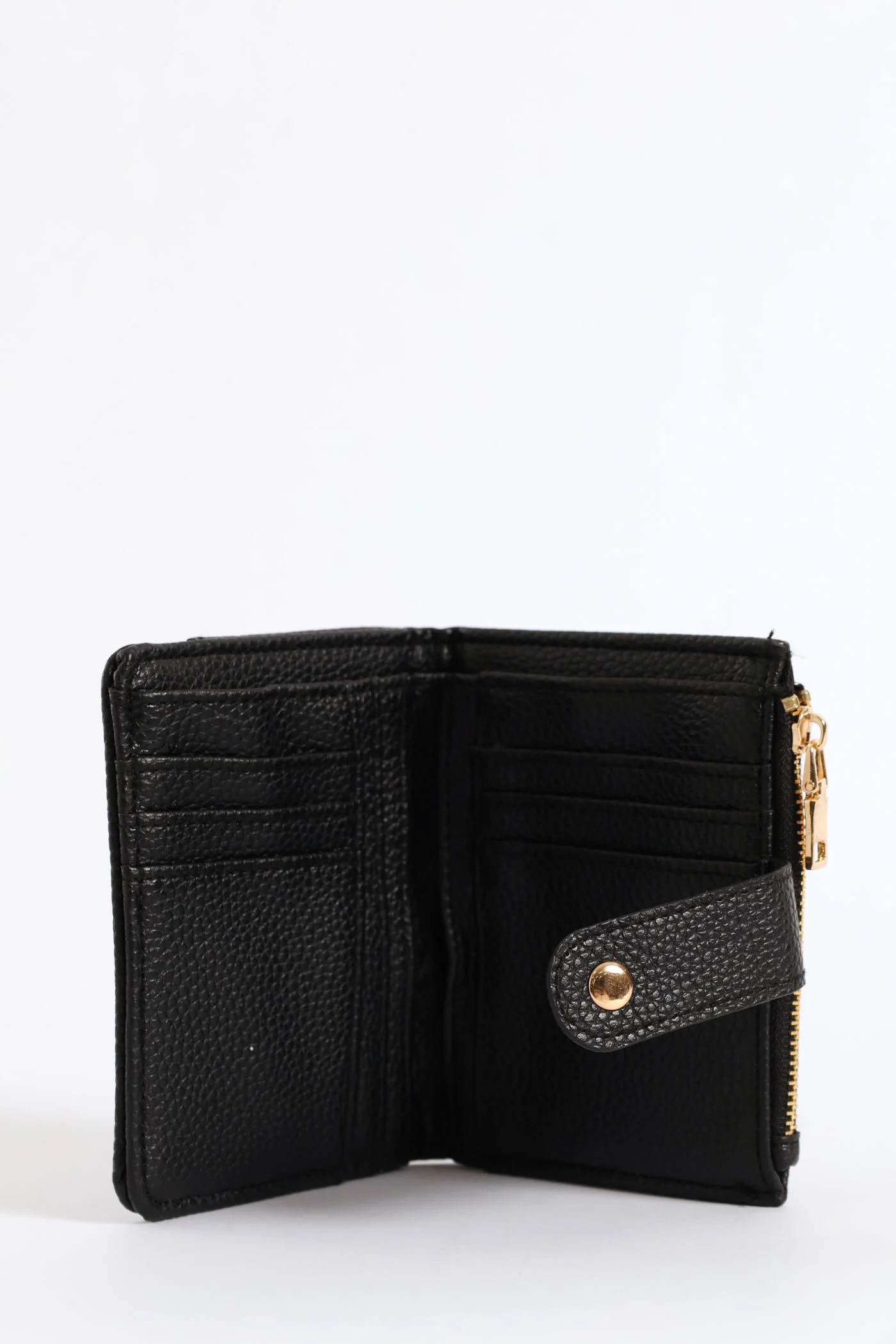 Medium Bifold Flap Purse - Black - Image 4