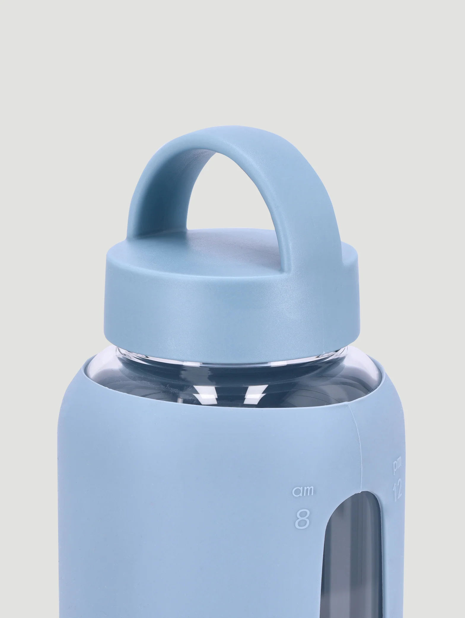 Medium Silicone Glass Bottle 800ml - Light Grey - Image 2