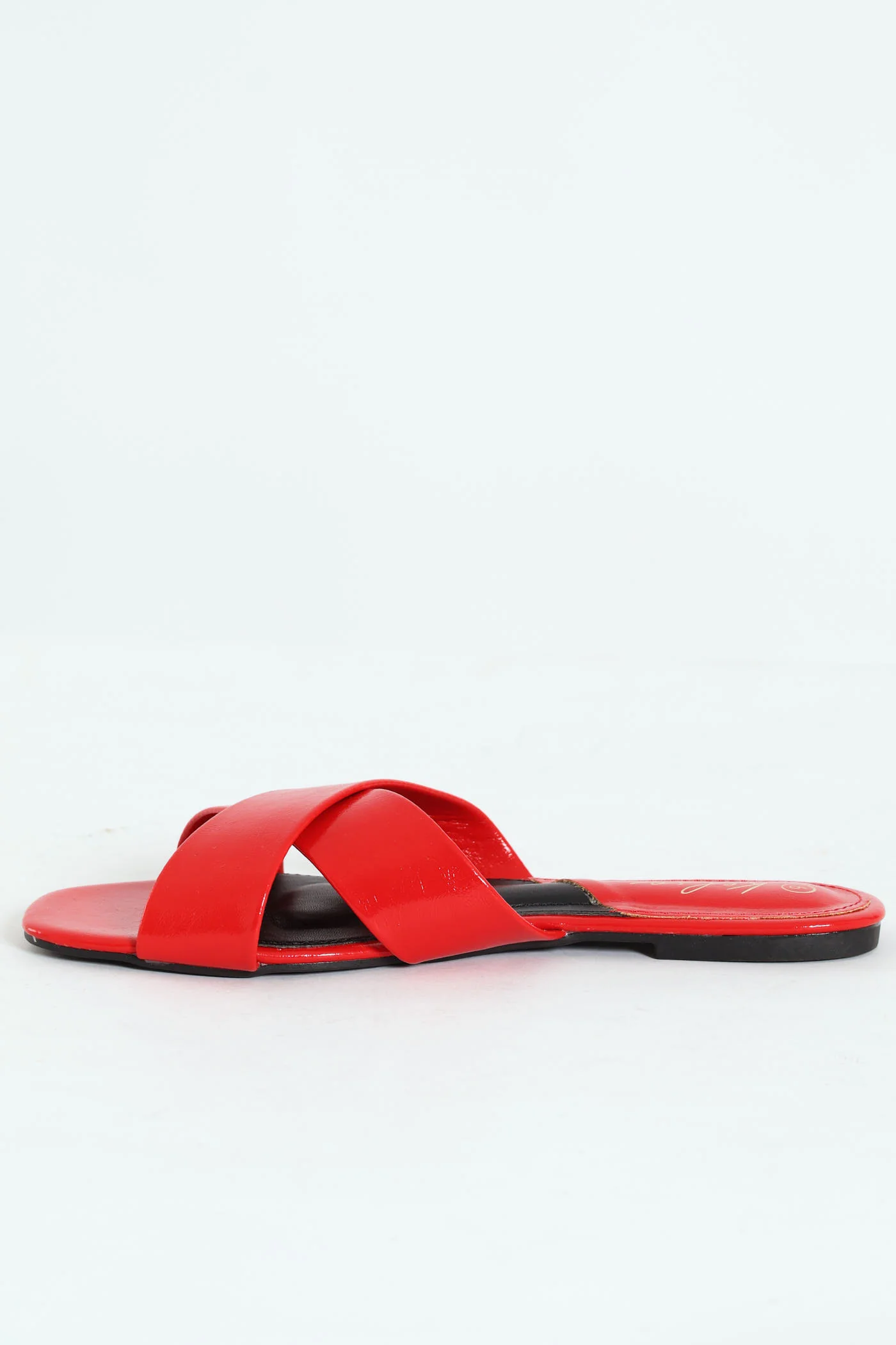 Medium Width Cross Strap Mule Sandal - Red - Image 3