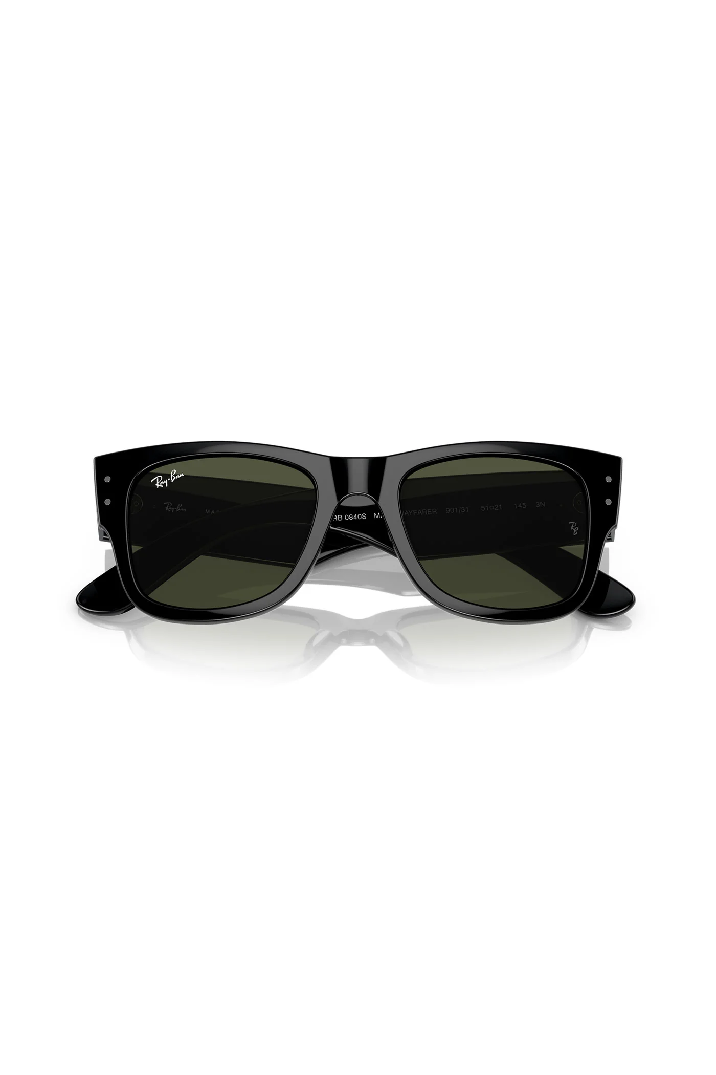 Mega Wayfarer Sunglasses - Black - Image 5