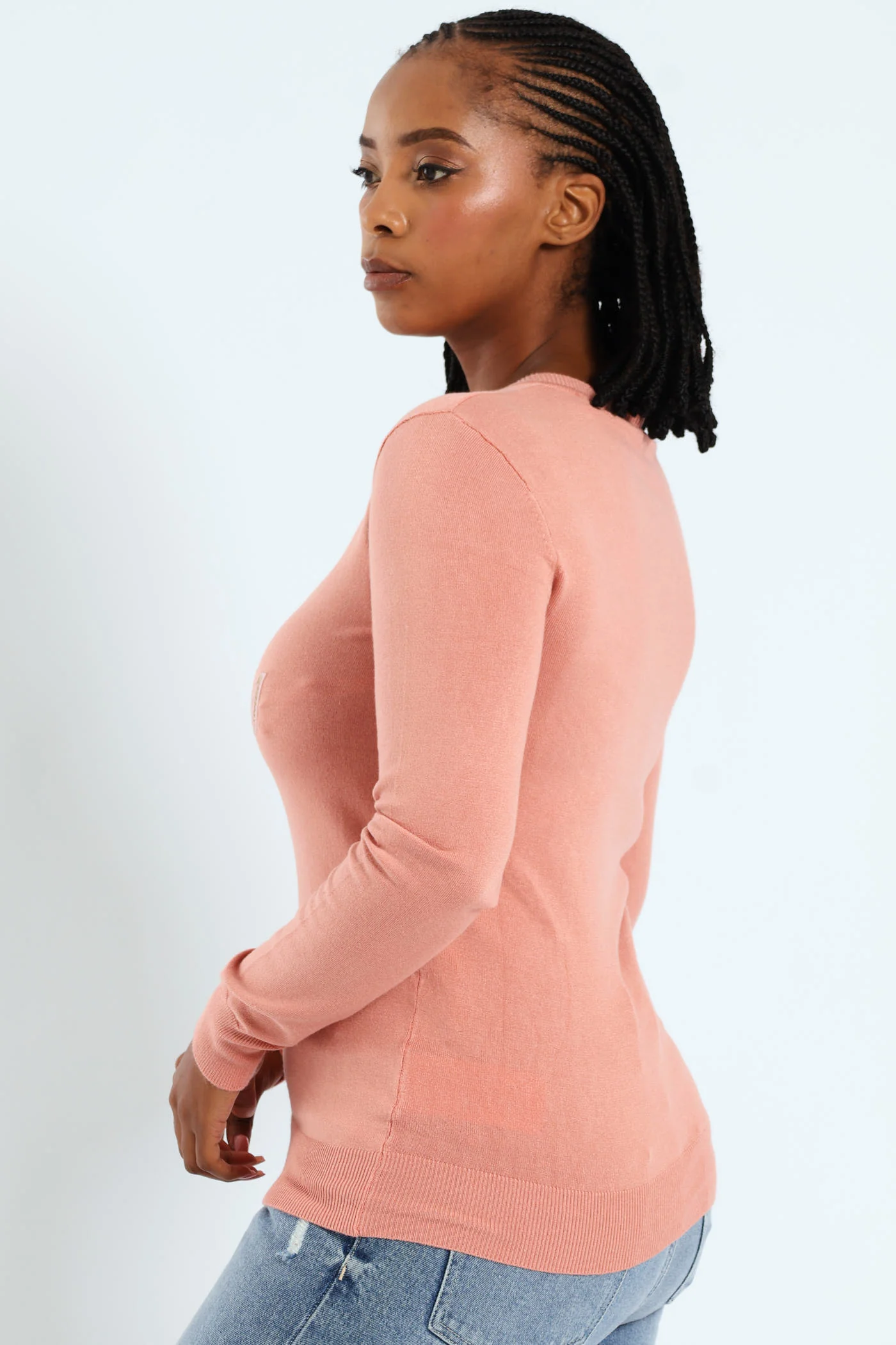 Megan Logo Sweater - Pink - Image 3