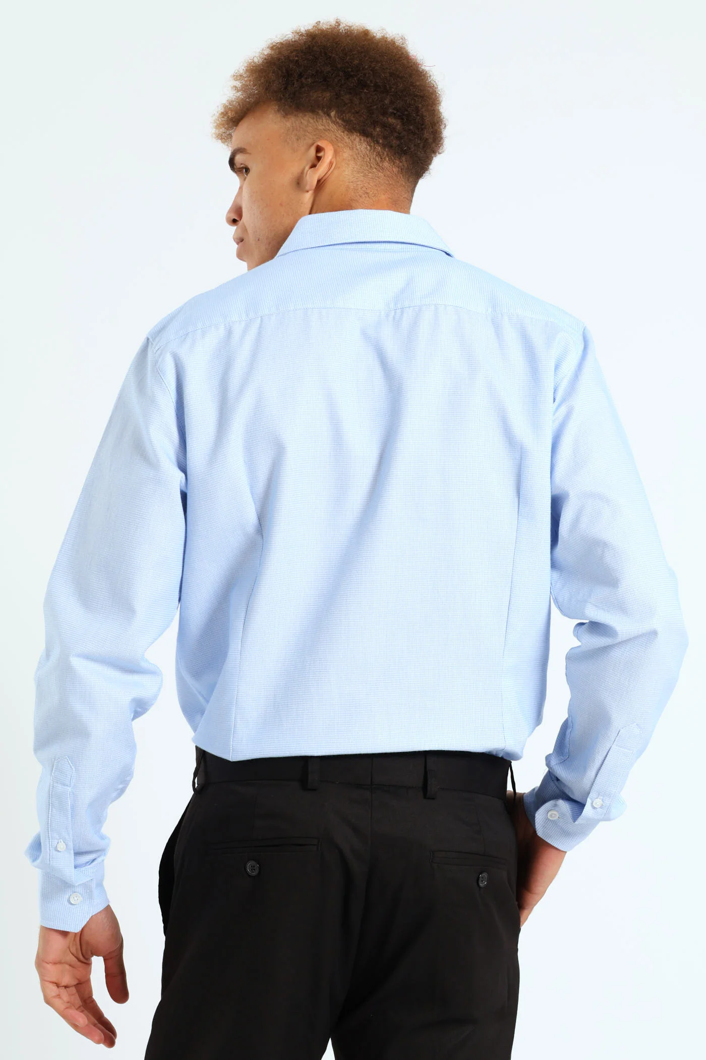 Melange Textured Shirt - Blue - Image 2