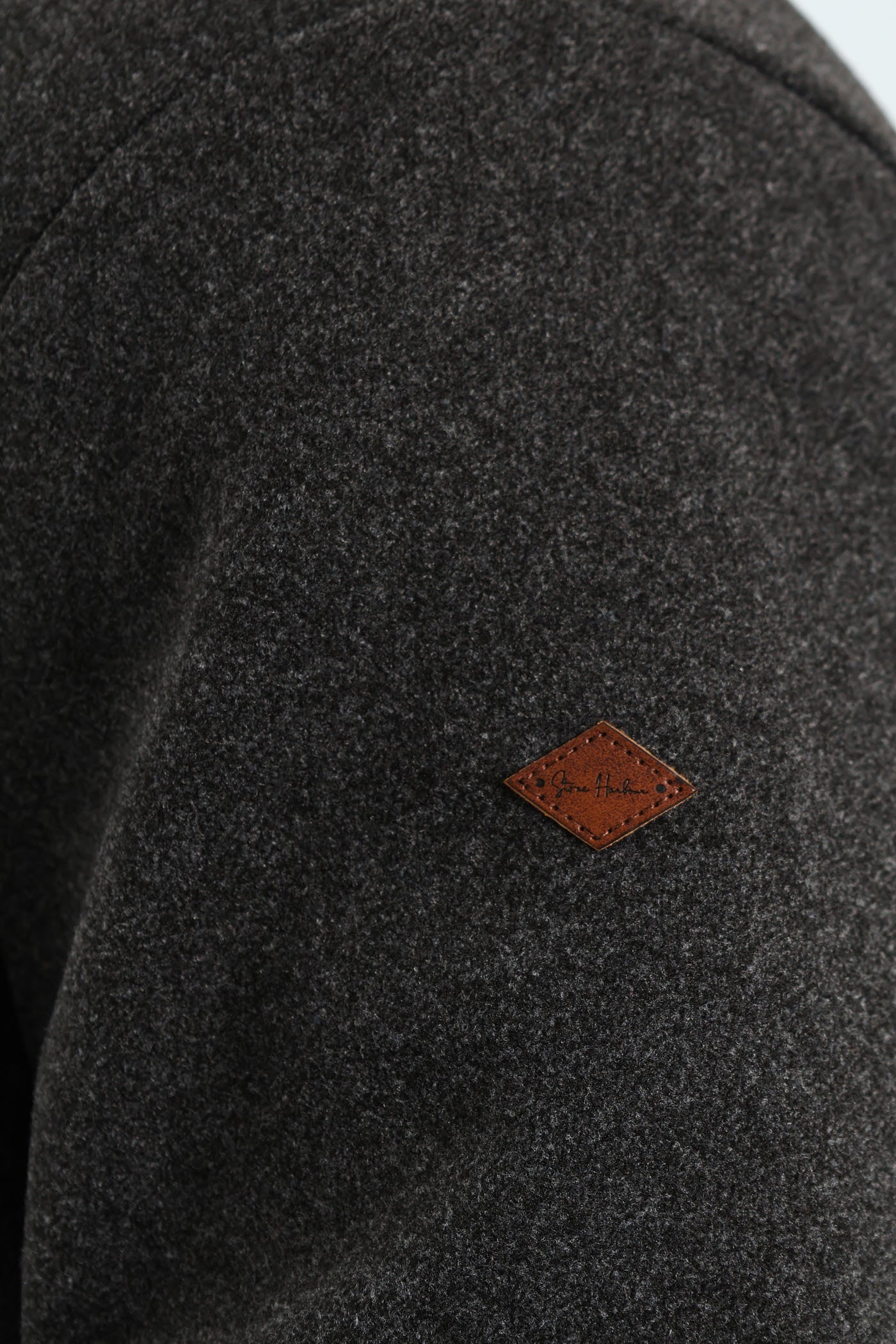 Melton Bomber Jacket - Charcoal - Image 8