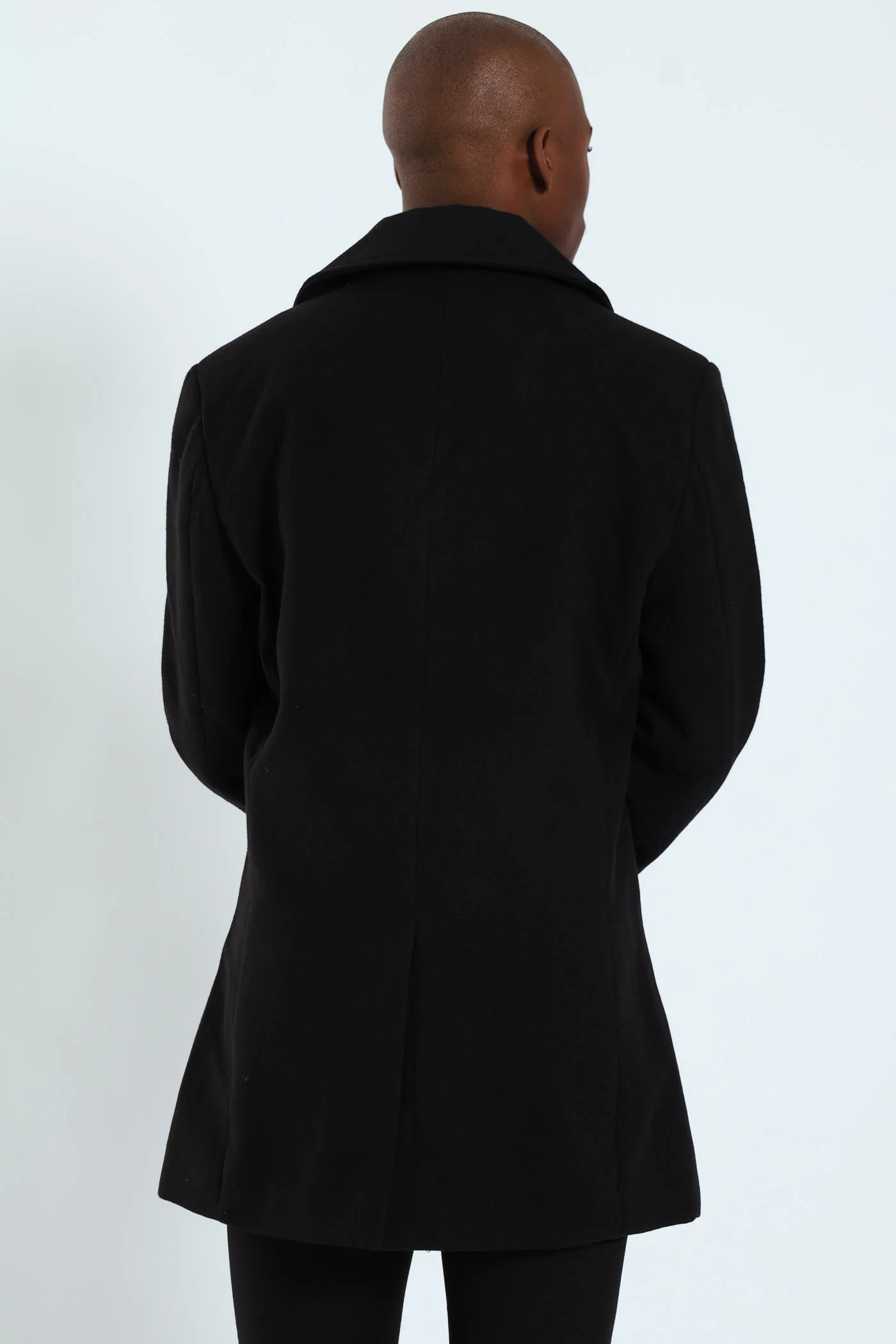 Melton Coat - Black - Image 10