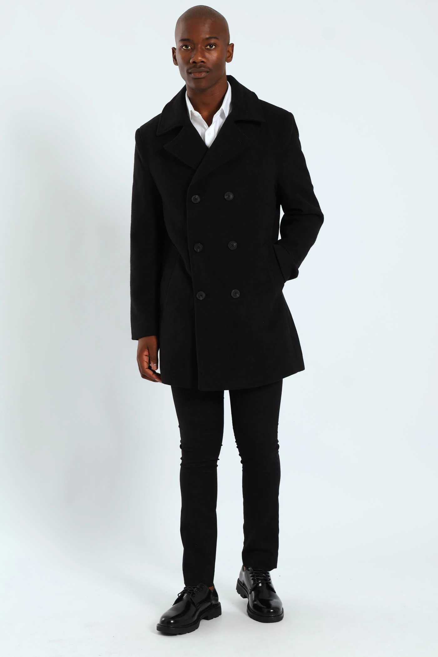 Melton Coat - Black - Image 11